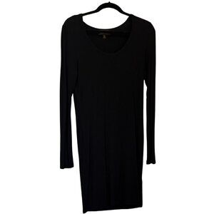 Anna Scott Little Black Knit Dress – Long Sleeve Minimalist Classic